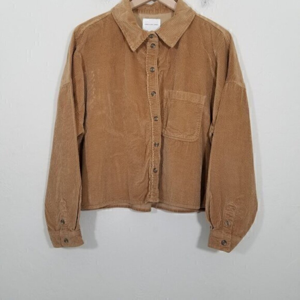 American Eagle Corduroy Button Down Shirt‎ Long Sleeve Size L